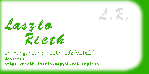 laszlo rieth business card